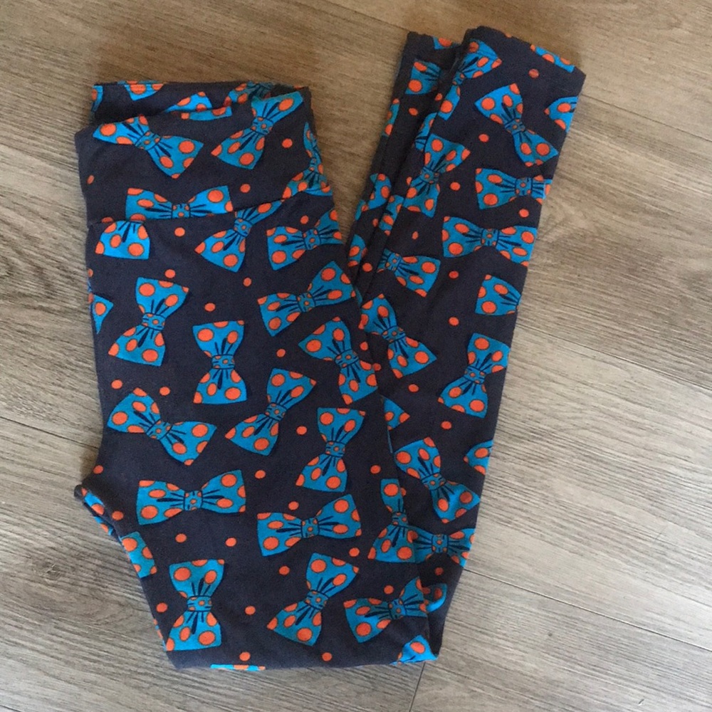 LulaRoe Bow Print Leggings szO/S